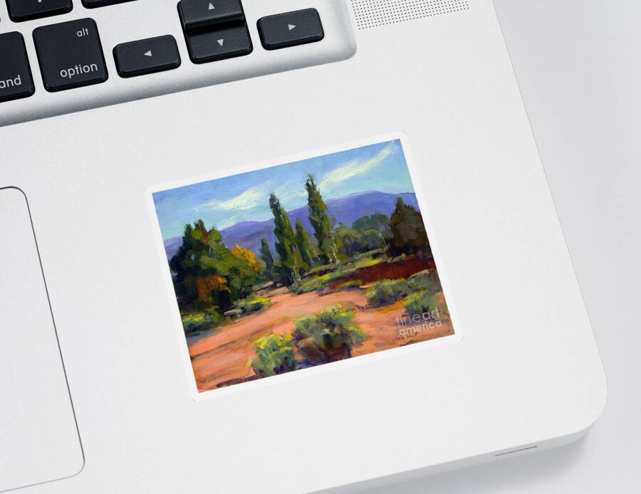 Landscape Sticker featuring the painting Ancient but Beautiful by Maria Hunt