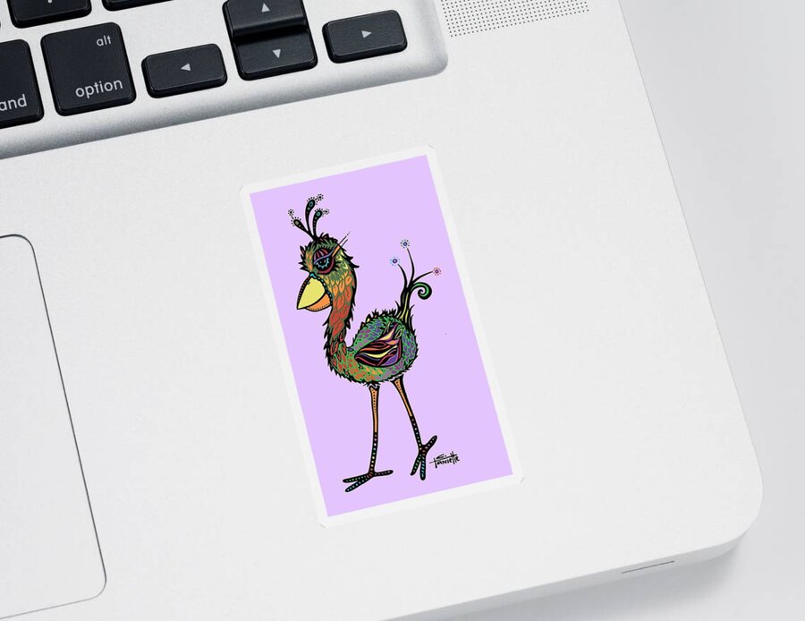 Bird Sticker featuring the digital art For the Birds by Tanielle Childers