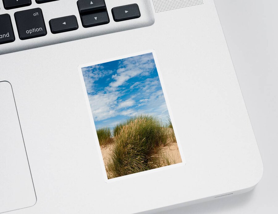 Beach Sticker featuring the photograph Formby Sand Dunes and Sky by Helen Jackson
