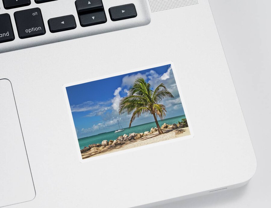 Paradise Sticker featuring the photograph Fort Zachary Taylor State Park - Find Paradise in Key West Florida by Bob Slitzan
