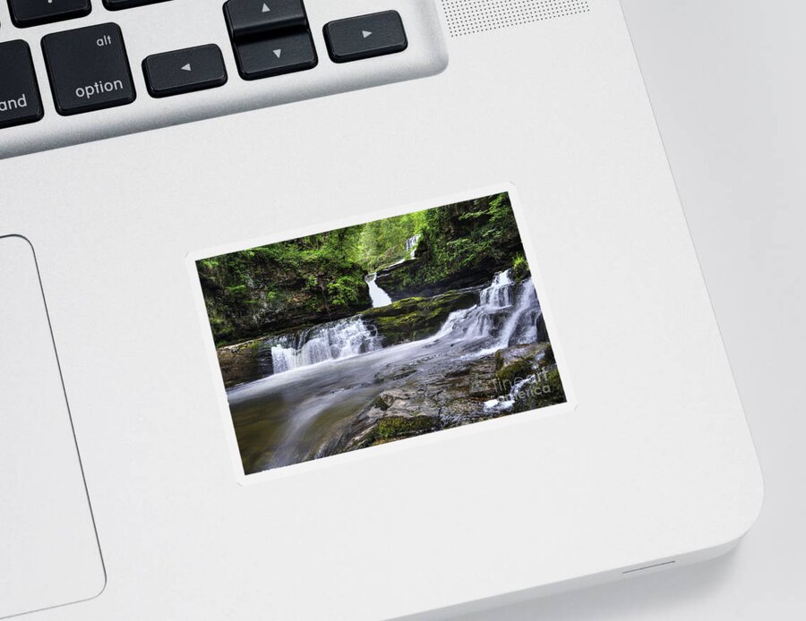 Waterfall Sticker featuring the photograph Four falls walk waterfall 4 by Steev Stamford
