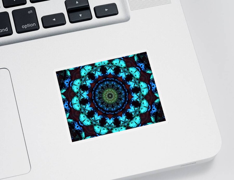 Fractal Sticker featuring the digital art Fractal 2 by Belinda Cox