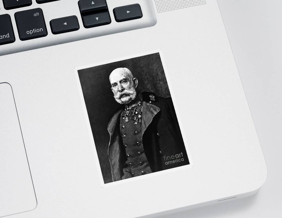 History Sticker featuring the photograph Franz Joseph I, Emperor Of Austria by Omikron