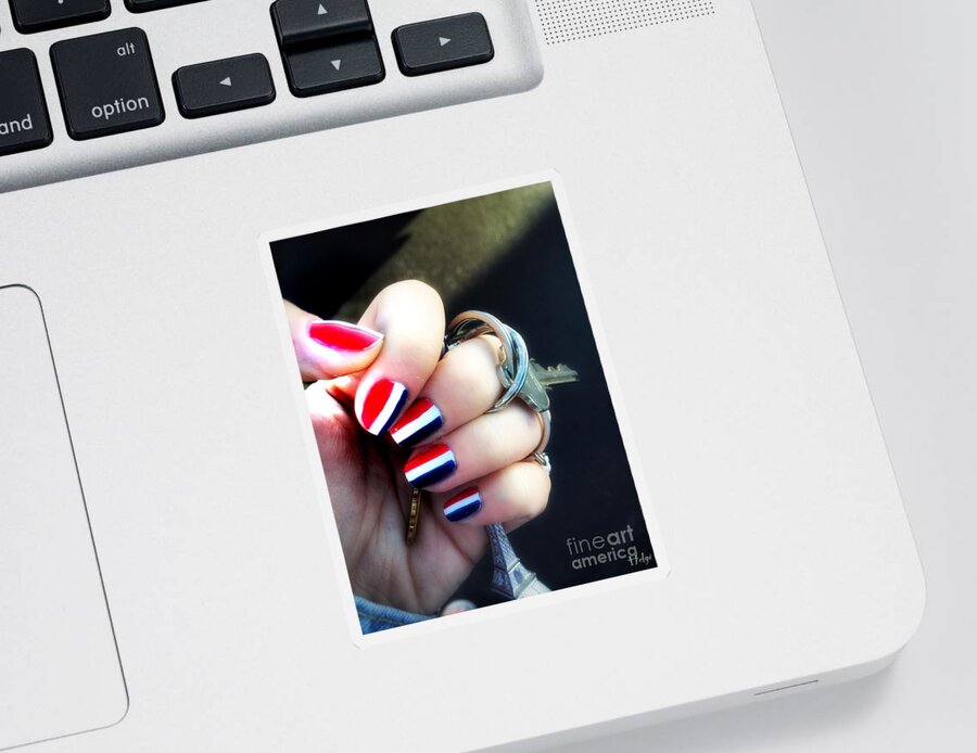 France Sticker featuring the photograph Frenchy Nails by HELGE Art Gallery