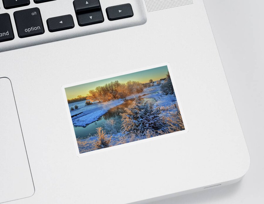 Winter Landscape Sticker featuring the photograph Frosty Morning by Bruce Morrison