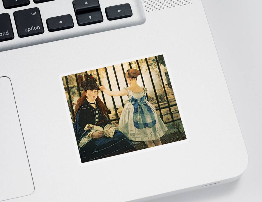 Railings Sticker featuring the painting Gare St Lazare by Edouard Manet