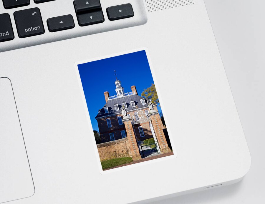 Governor's Palace Sticker featuring the photograph Gated Entrance by Rachel Morrison