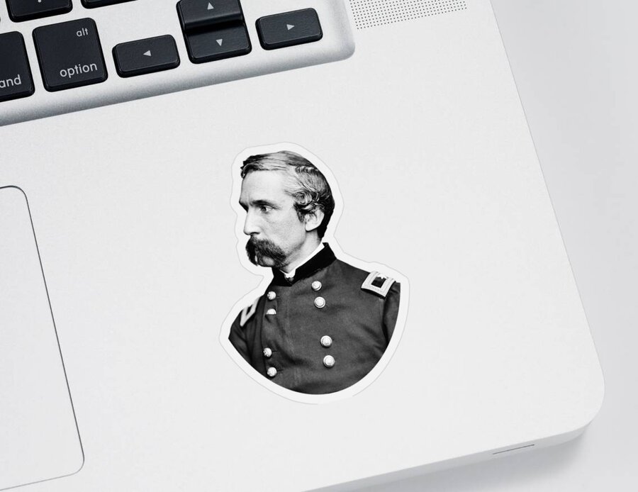 Joshua Lawrence Chamberlain Sticker featuring the photograph General Joshua Chamberlain by War Is Hell Store