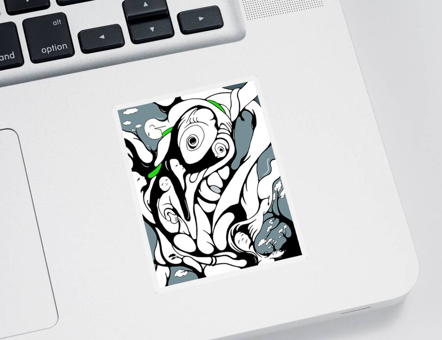 Female Sticker featuring the digital art Generations by Craig Tilley