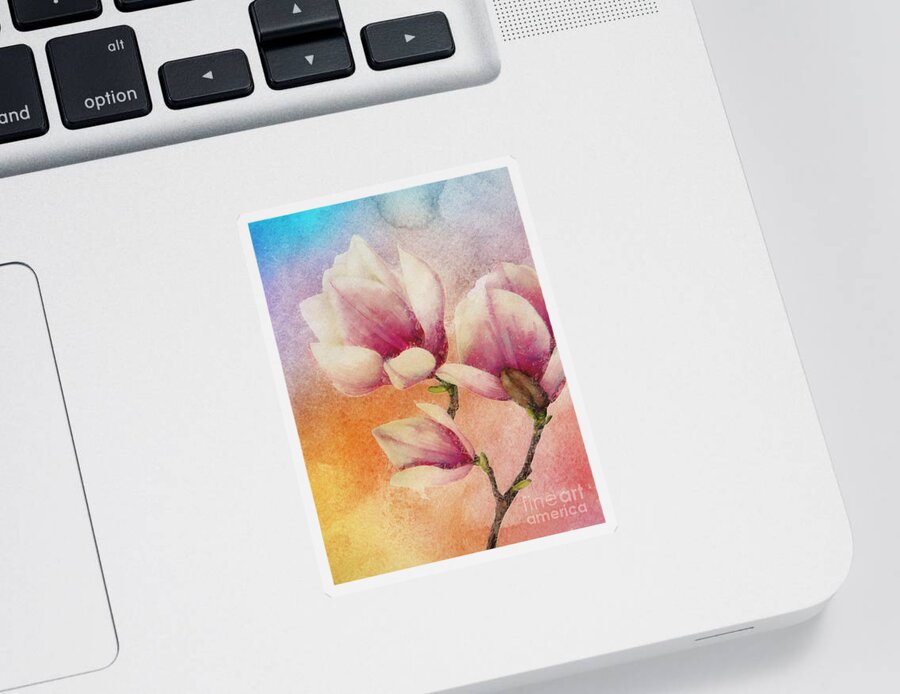 Flower Sticker featuring the digital art Gentleness by Klara Acel