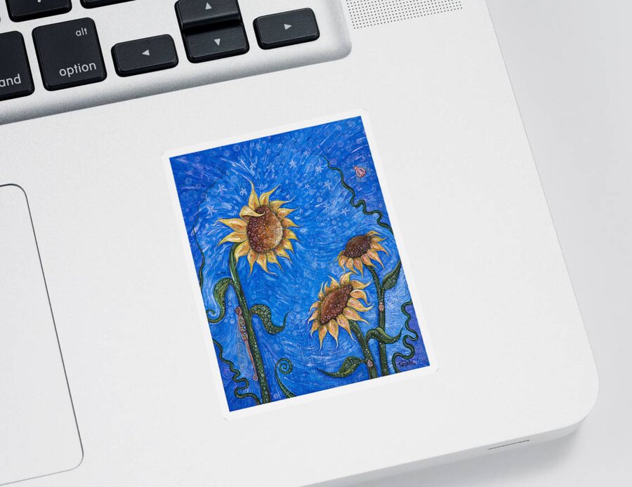 Floral Sticker featuring the painting Gift of Life by Tanielle Childers