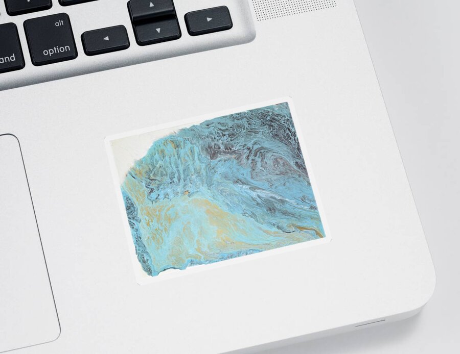 Glacier Sticker featuring the painting Glacier by Tamara Nelson