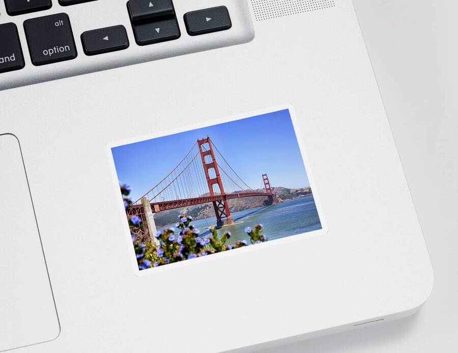 Golden Gate Sticker featuring the photograph Golden Gate by Kelley King