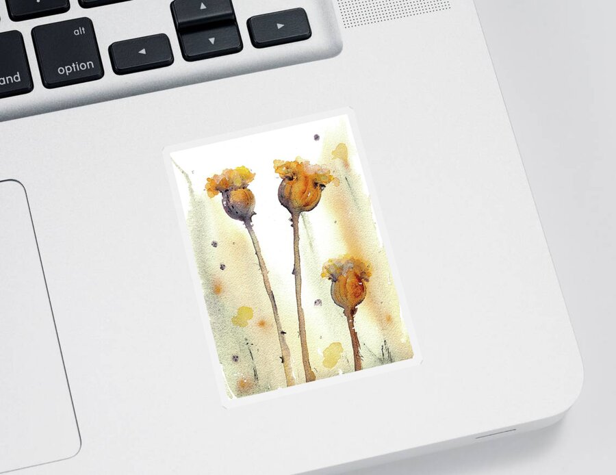 Wildflower Art Sticker featuring the painting Gone to Seed by Dawn Derman