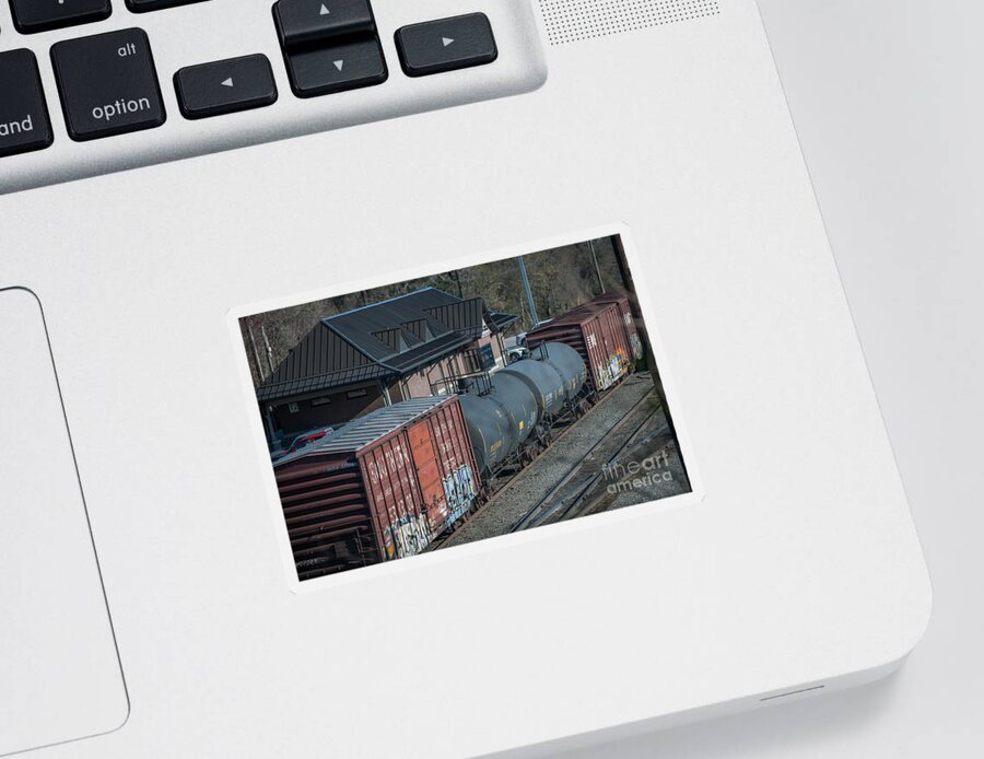 Train Sticker featuring the photograph Graffiti by Dale Powell