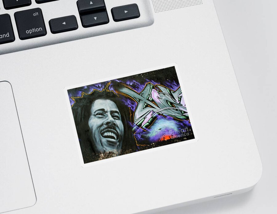 Marley Sticker featuring the photograph Graffiti Magic by Bob Christopher