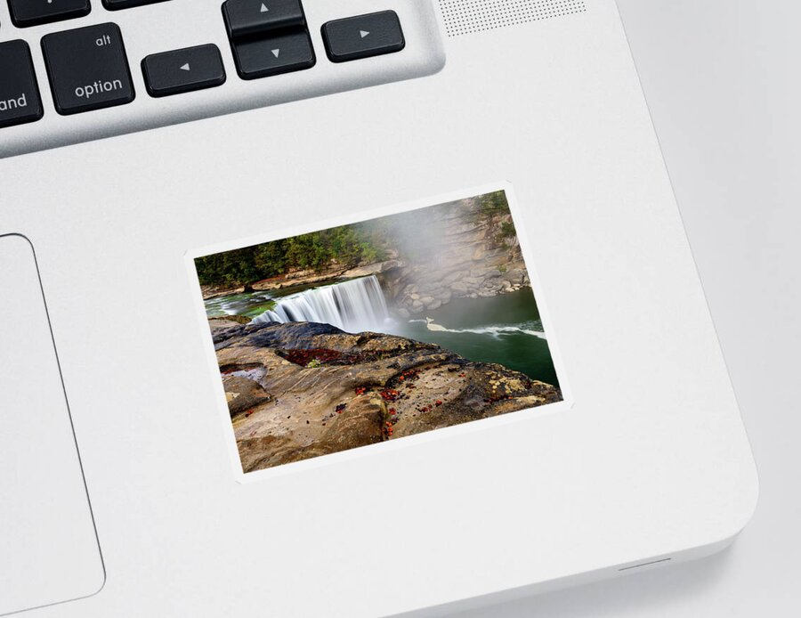 Cumberland Sticker featuring the photograph Green River Falls by Michael Scott