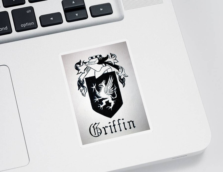 Sticker featuring the painting Griffin Family Crest by Stacy C Bottoms
