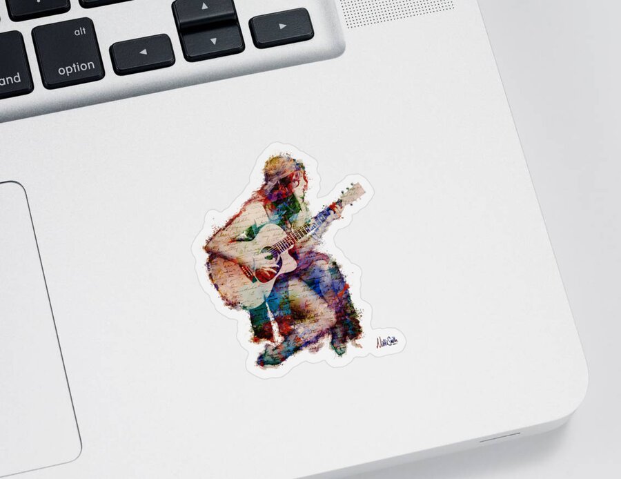 Gypsy Sticker featuring the digital art Gypsy Serenade by Nikki Smith