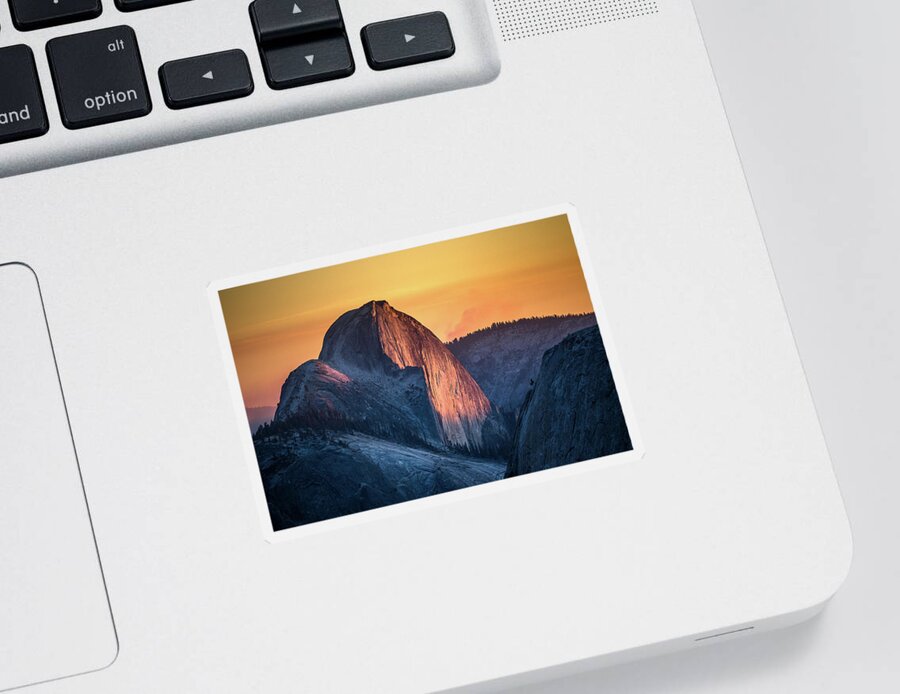 Landscape Sticker featuring the photograph Half Dome by Davorin Mance