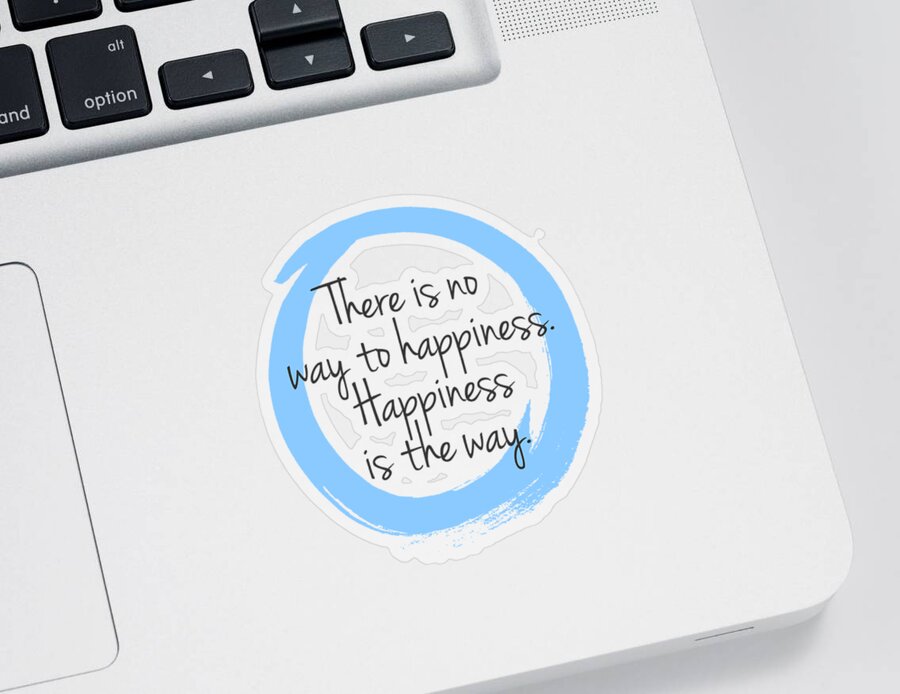 Thich Nhat Hanh Sticker featuring the digital art Happiness by Julie Niemela