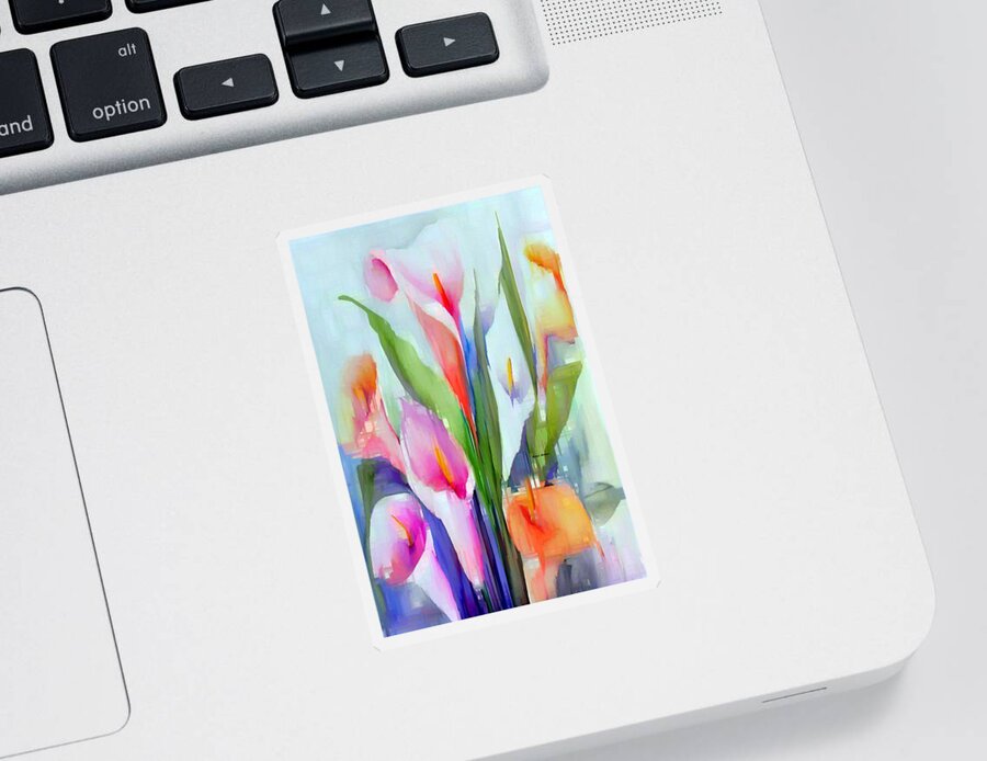 Art Sticker featuring the digital art Happy to See You by Rafael Salazar