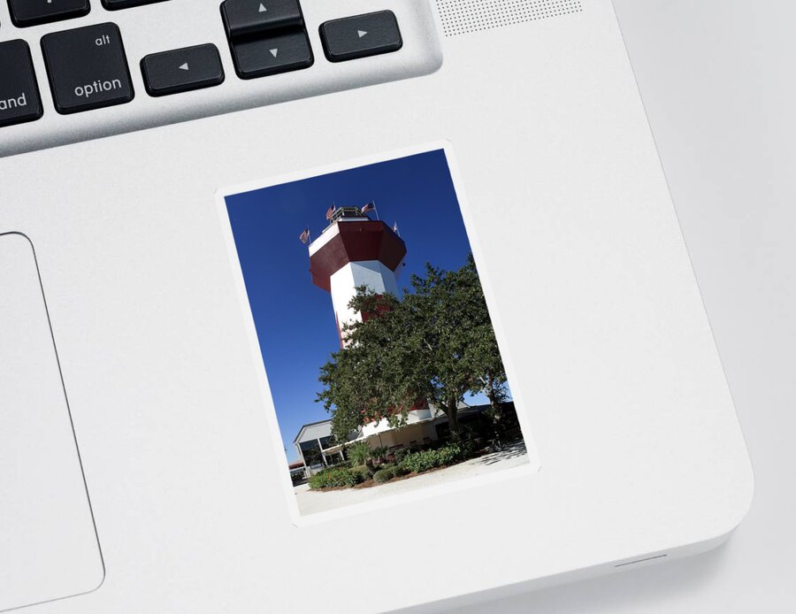 Hilton Head Sticker featuring the photograph Harbourtown Lighthouse by Thomas Marchessault