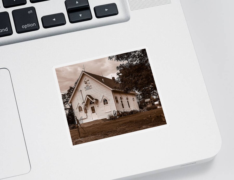Country Schoolhouse Sticker featuring the photograph Harmony School by Ed Peterson