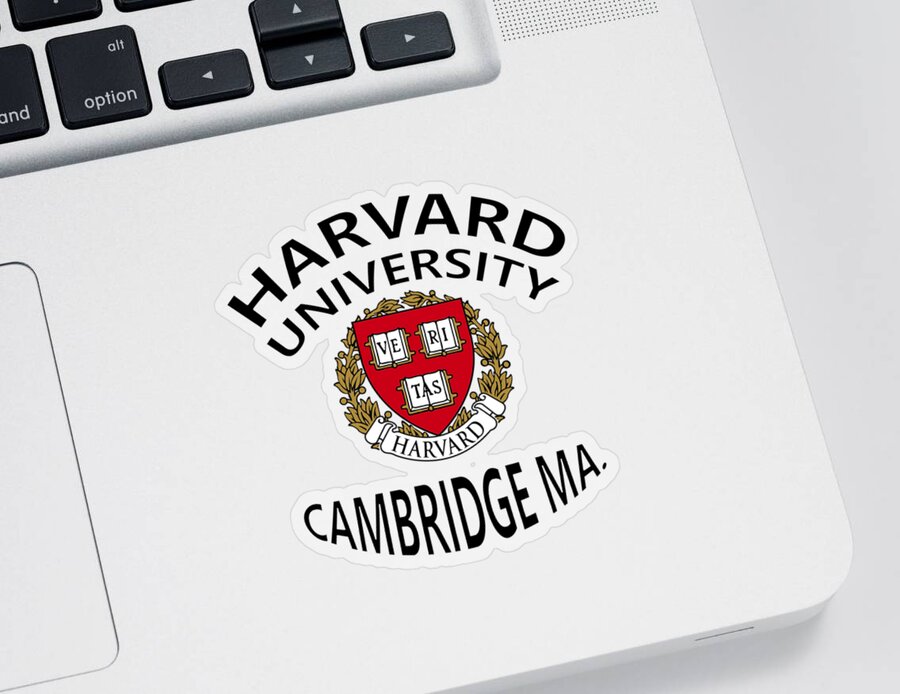 Harvard University Sticker featuring the digital art Harvard University Cambridge M A by Movie Poster Prints