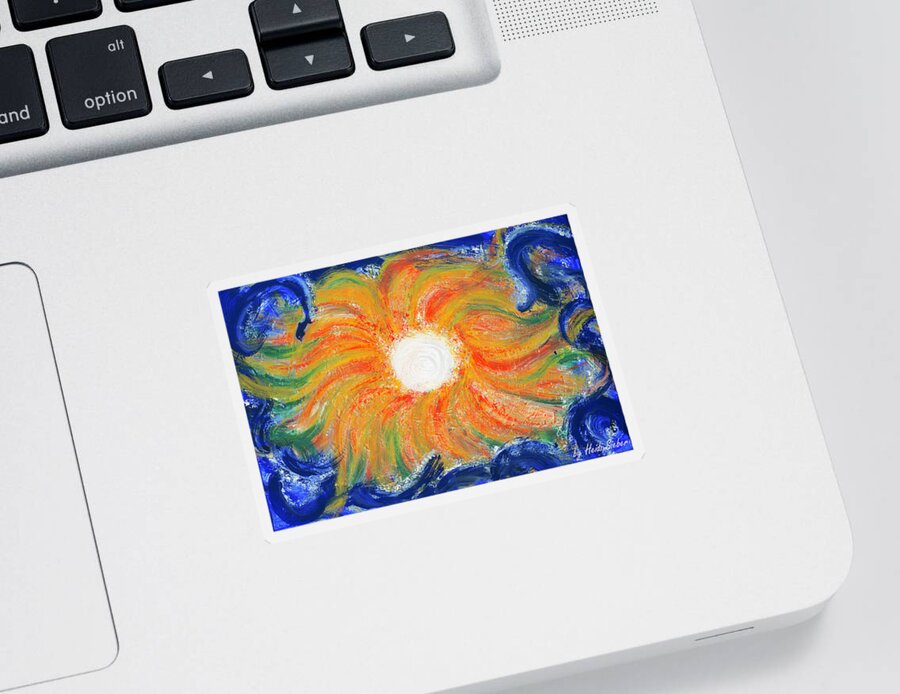 Sun Sticker featuring the painting Healing sun by Heidi Sieber