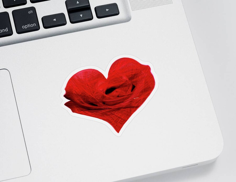 Valentines Sticker featuring the digital art Heart Sketch by Rafael Salazar