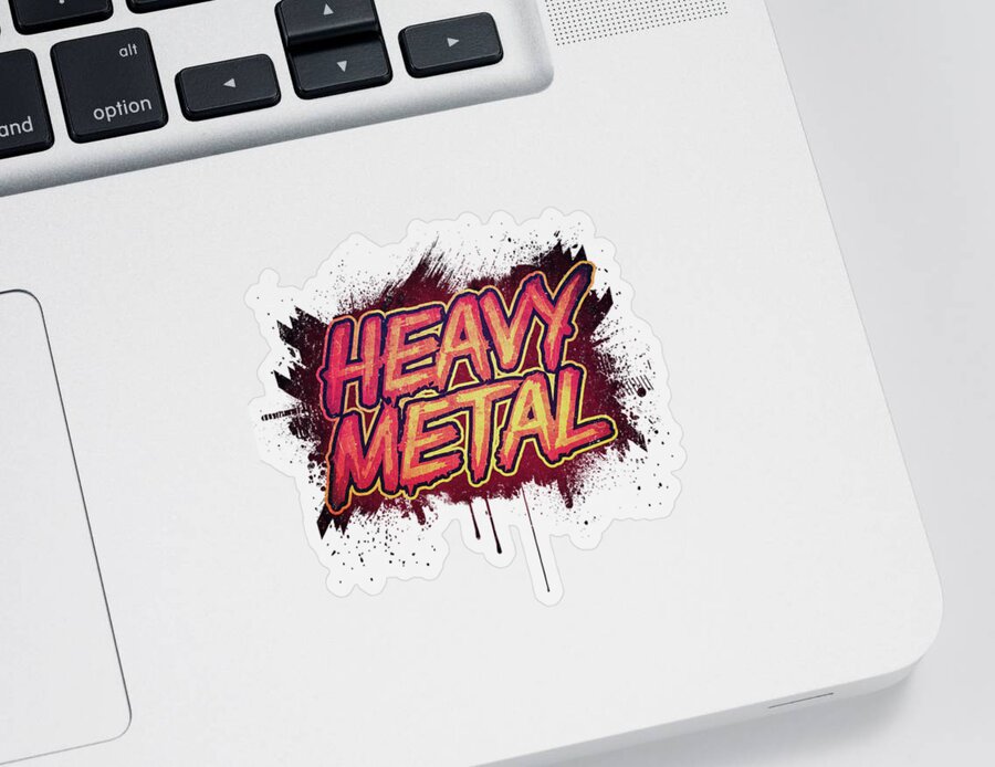 HEAVY METAL Red Splatter Typo Design Sticker by Philipp Rietz