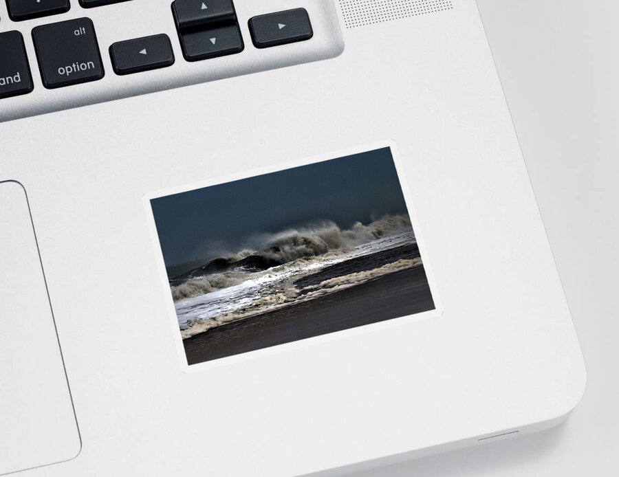 Surf Sticker featuring the photograph Stormy Surf by Kim Bemis