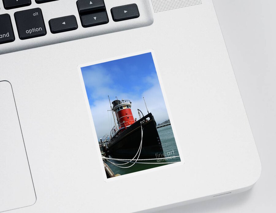 Hercules Steam Tugboat Sticker featuring the photograph Hercules Steam Tugboat by Christiane Schulze Art And Photography
