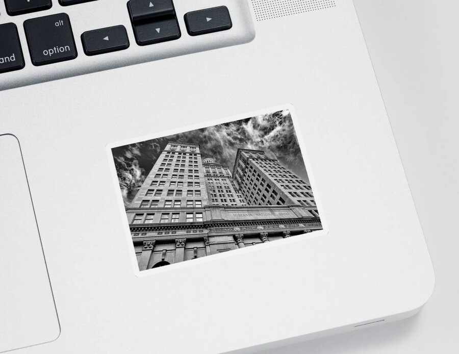 Architecture Sticker featuring the photograph Hibernia National Bank by Raul Rodriguez