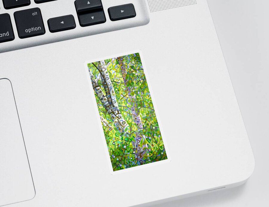 Summer Sticker featuring the painting Hide and Seek by Mandy Budan