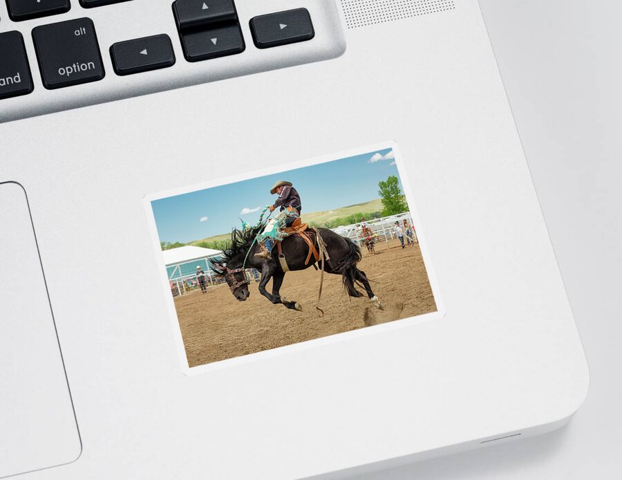 Rodeo Sticker featuring the photograph High Ride by Todd Klassy
