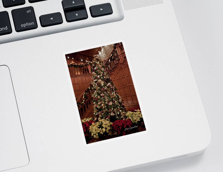 Decorated Sticker featuring the photograph Home for Christmas by Joann Copeland-Paul