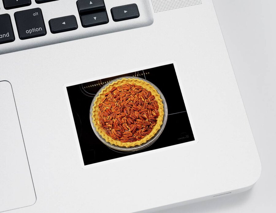 Pecan Sticker featuring the photograph Homemade Gluten Free Pecan Kabocha Pie by Brian Tada
