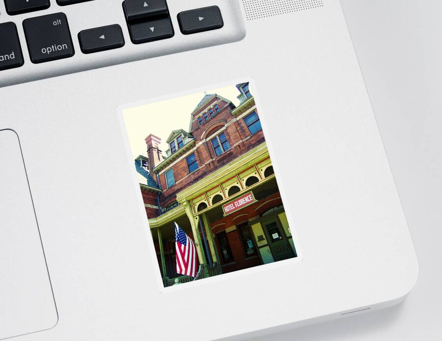 Pullman National Monument Sticker featuring the photograph Hotel Florence Pullman National Monument by Kyle Hanson
