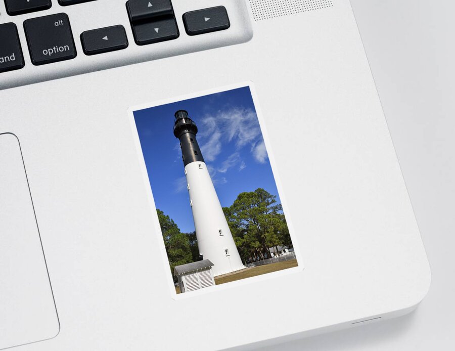 Lighthouse Sticker featuring the photograph Hunting Island Lighthouse South Carolina by Louise Heusinkveld