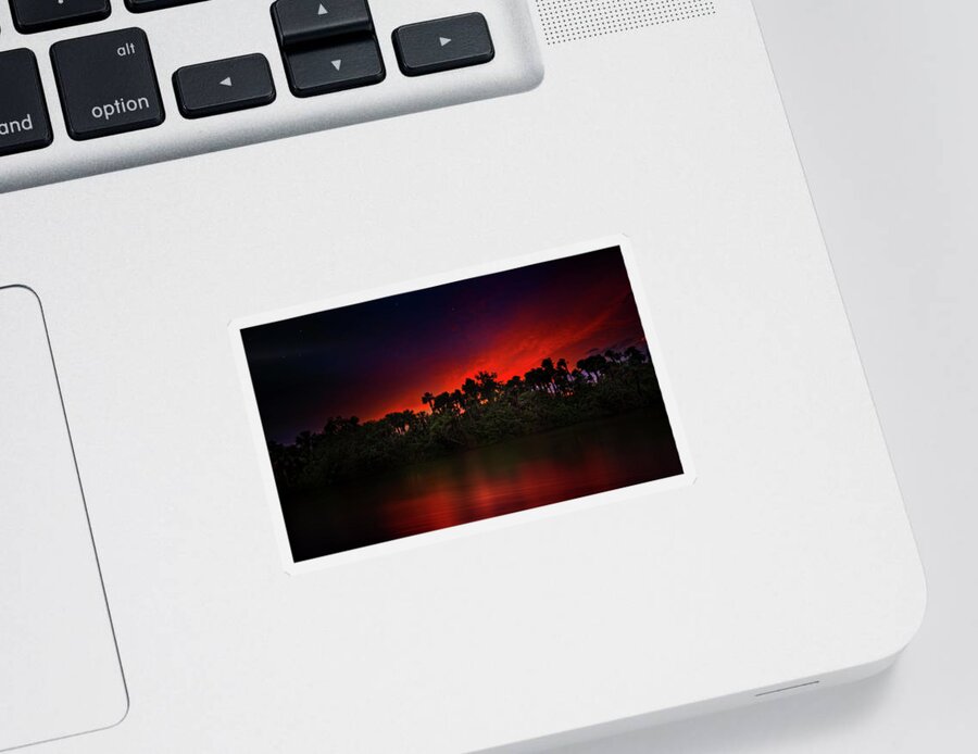 Sunset Sticker featuring the photograph Hurricane Sunset by Mark Andrew Thomas