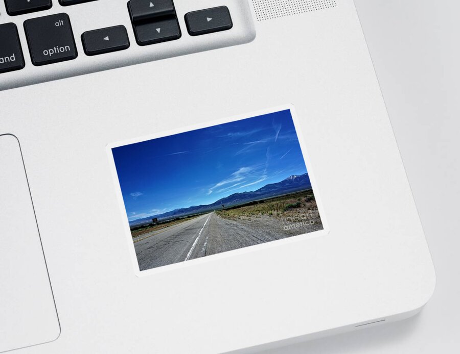 Nevada Sticker featuring the photograph HWY 50, Nevada by Merle Grenz