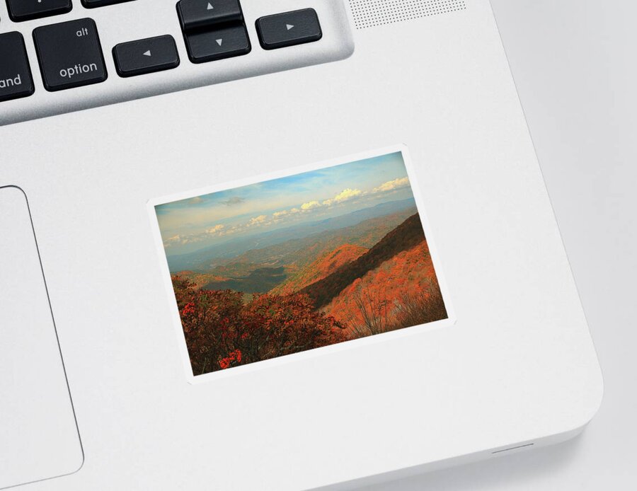 Blue Ridge Parkway Views Sticker featuring the photograph I Could See Forever by Allen Nice-Webb