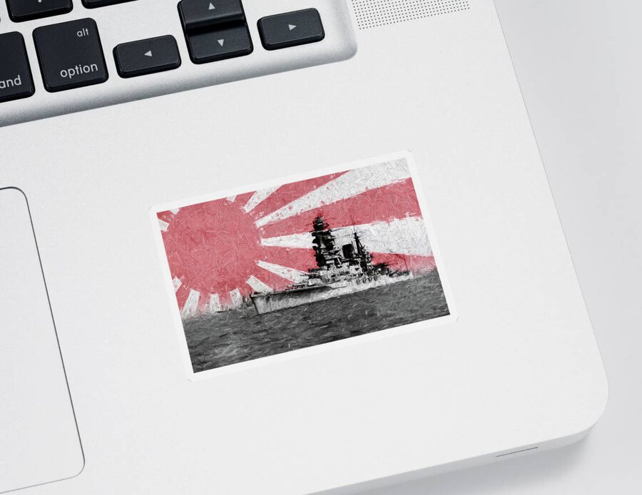 Ijn Nagato Sticker featuring the digital art I J N Nagato by JC Findley
