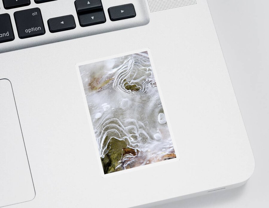 Ice Sticker featuring the photograph Ice Abstract by Christina Rollo