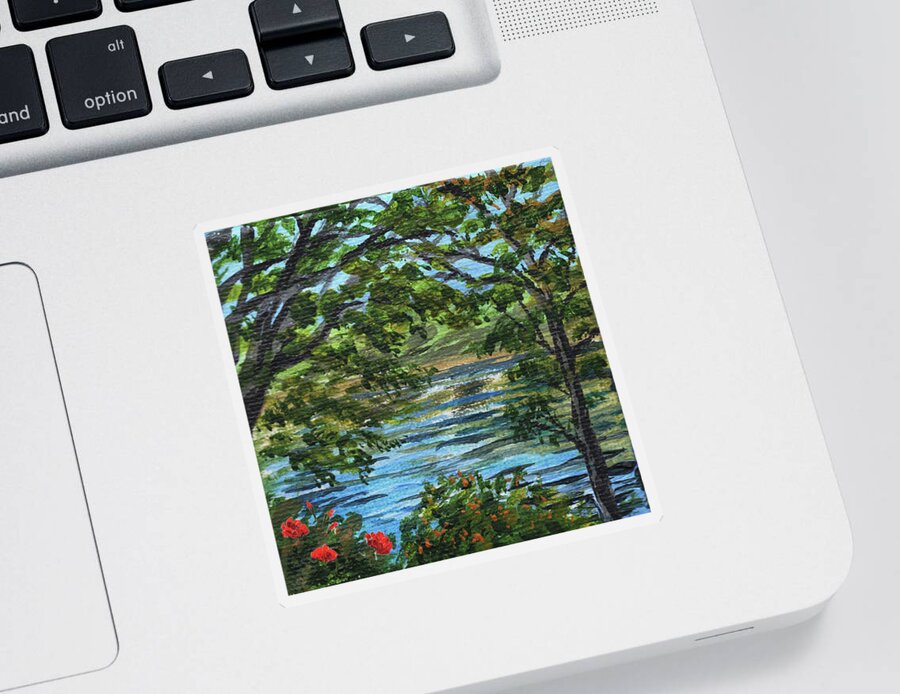 Landscape Sticker featuring the painting Impressionistic Landscape I by Irina Sztukowski
