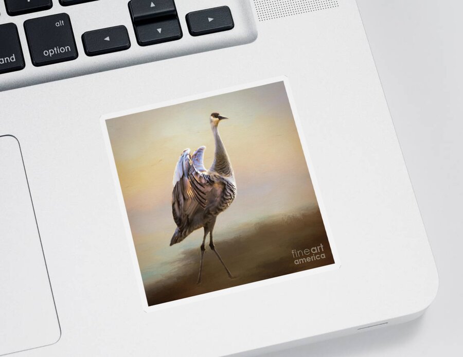 Bird Sticker featuring the photograph In All His Glory by Janice Pariza