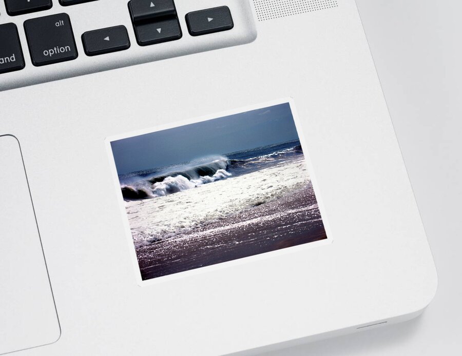 Beach Sticker featuring the photograph Incoming by Steve Karol