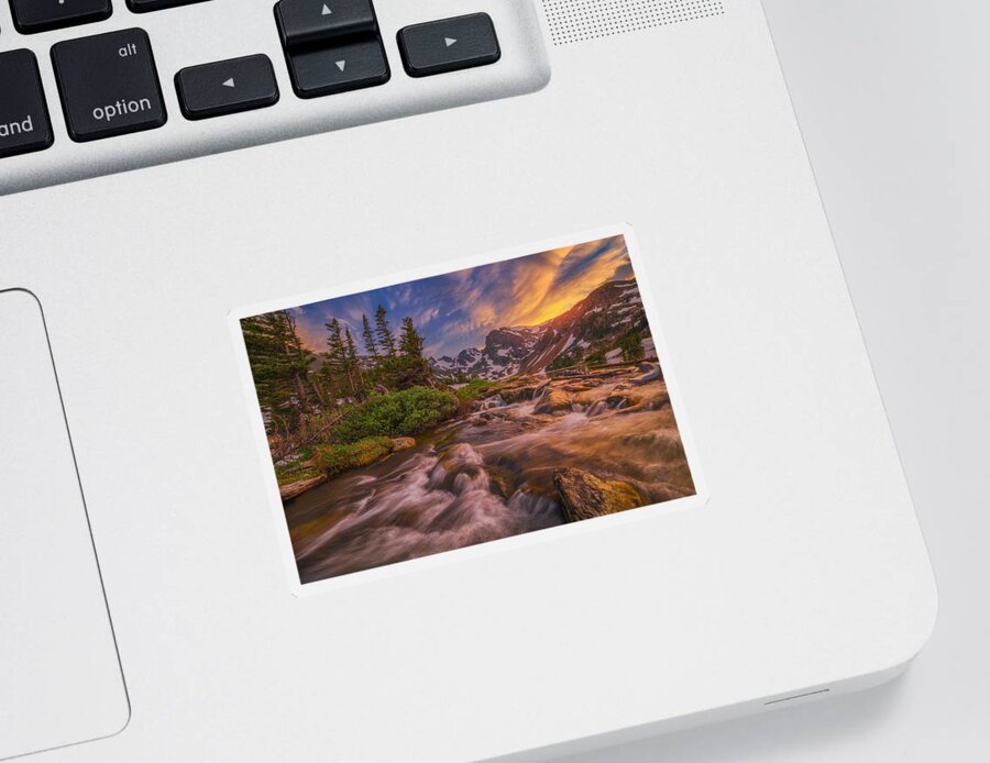 Mountains Sticker featuring the photograph Indian Peaks Sunset by Darren White